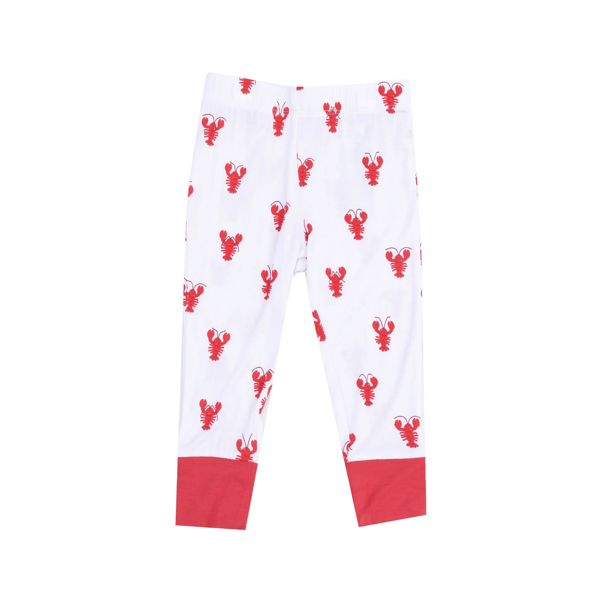 Short Sleeve Loungewear Lobster Bamboo 2 Piece Pajama Set for Kids.