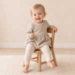 Organic Bodysuit Dress & Leggings Set - Rustbloom by Makemake Organics