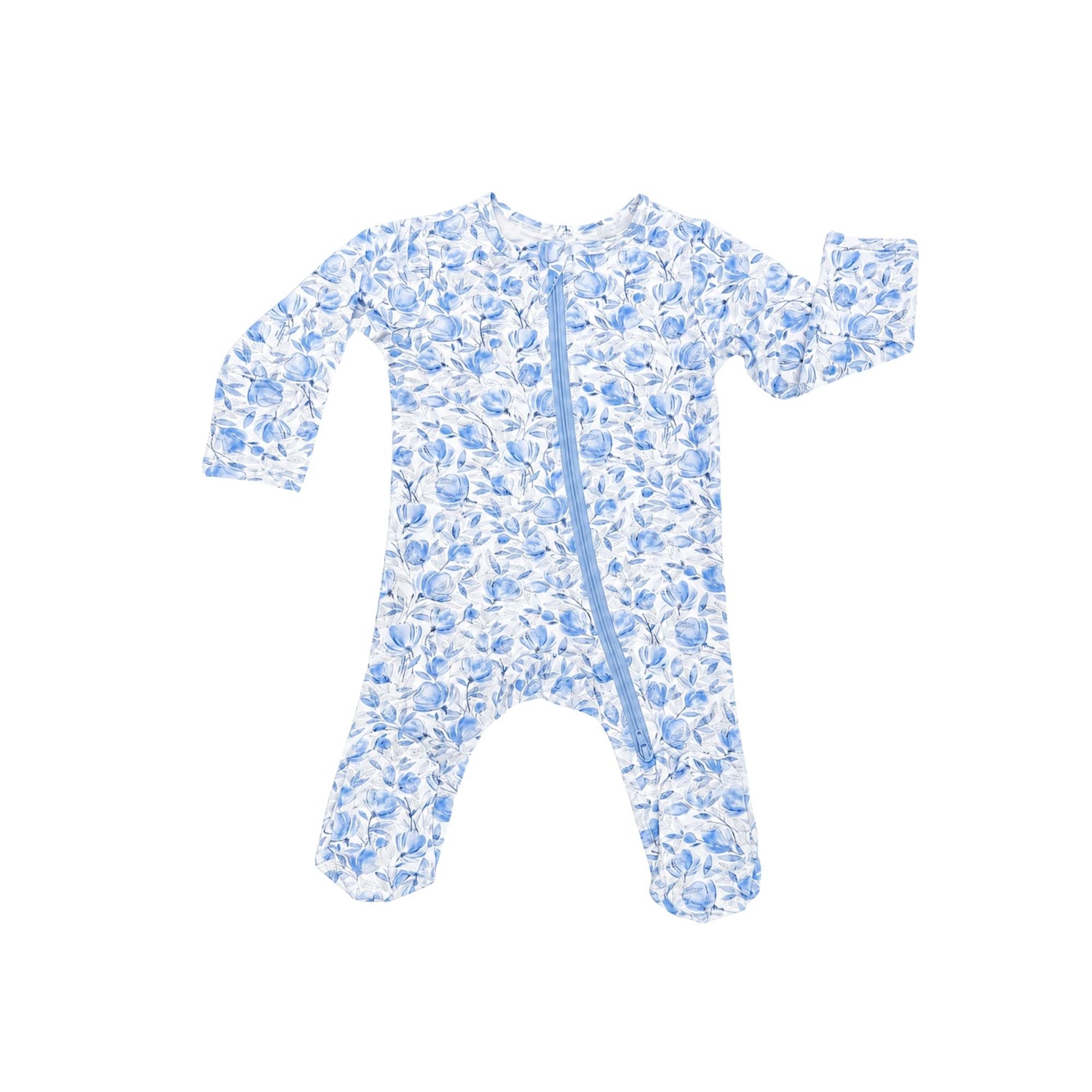 Modal Footie - Blue Floral