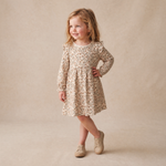 Organic Ruffle Sleeve Dress - Rustbloom by Makemake Organics