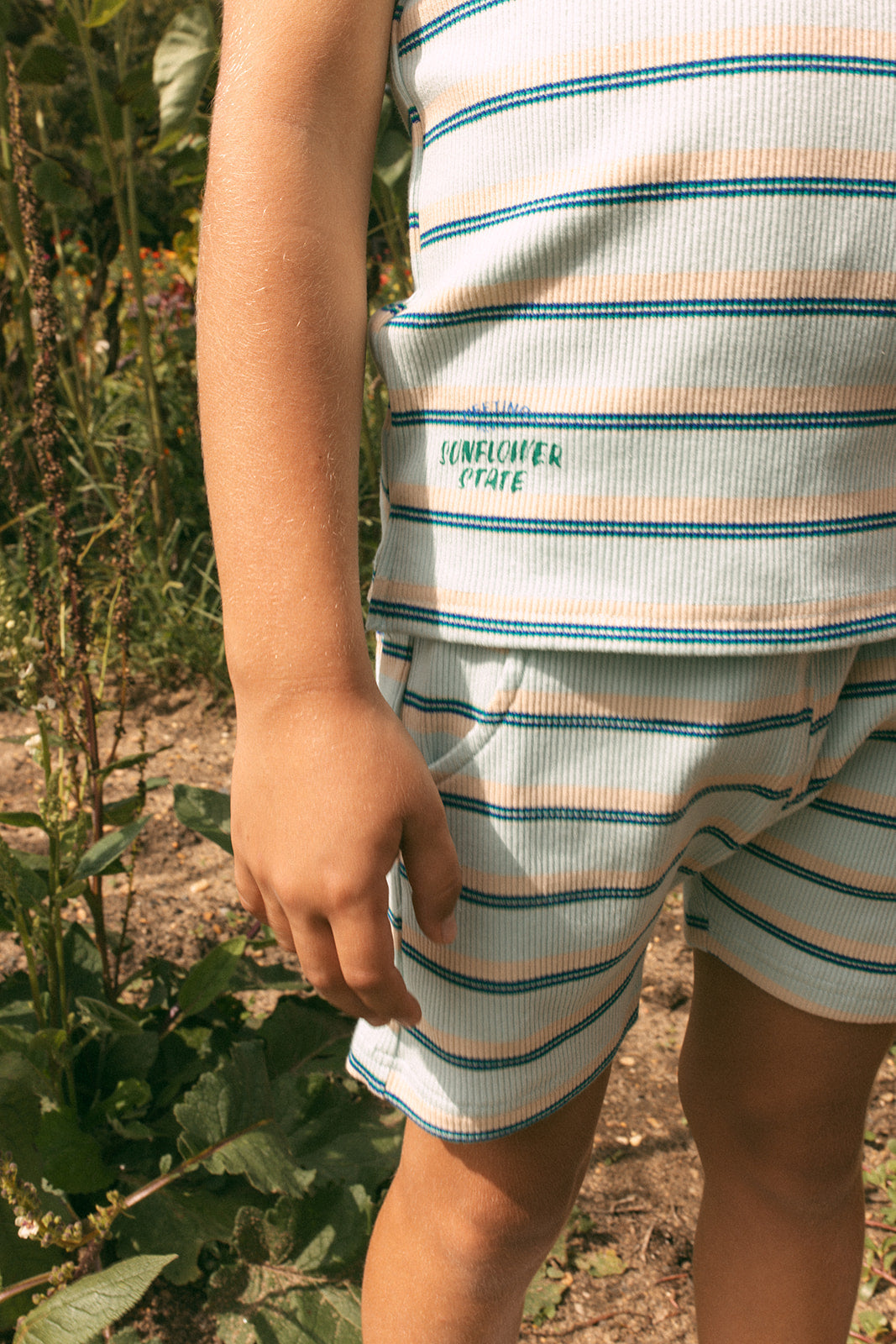 Crew Kids NY Parker Shorts Ribbed With Pocket Embroidered Front Detail For Kids
