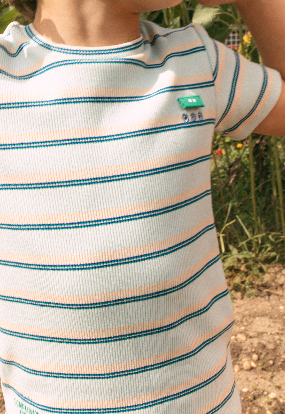 Crew Kids NY Tee Ribbed Short Sleeve With Embroidered Front For Kids