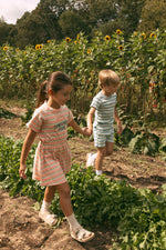 Crew Kids NY Piper Dress With Elastic Waist Front Text Detail For Girls by Crew Kids NY at Everetts Place