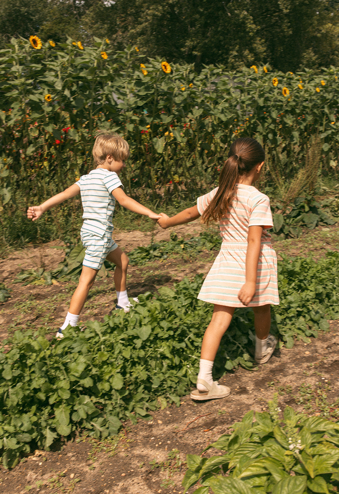 Crew Kids NY Piper Dress With Elastic Waist Front Text Detail For Girls by Crew Kids NY at Everetts Place