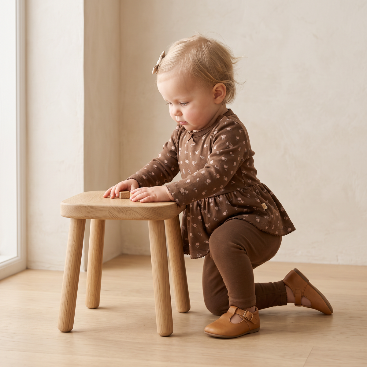 Organic Bodysuit Dress & Leggings Set - Primrose by Makemake Organics