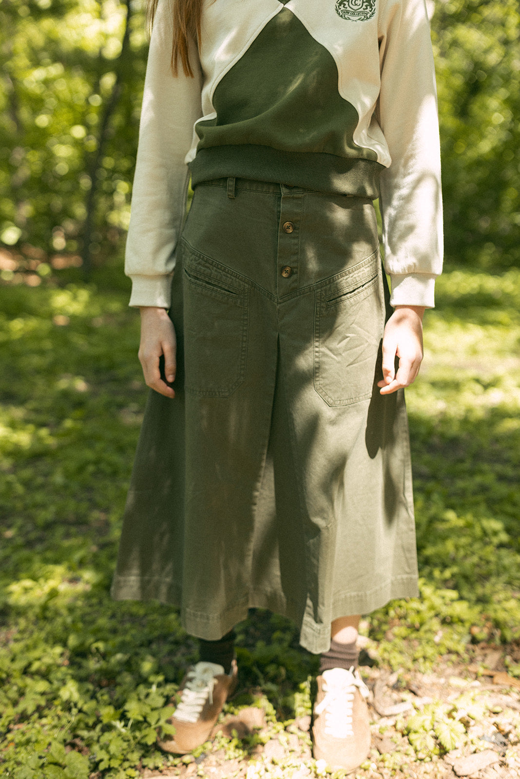 Gia Maxi Skirt - Green by Crew Kids NY (view 2 of 5)