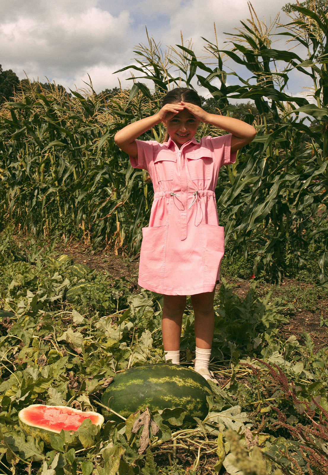 Crew Kids NY Dress With Drawstring Waist For Girls by Crew Kids NY at Everetts Place