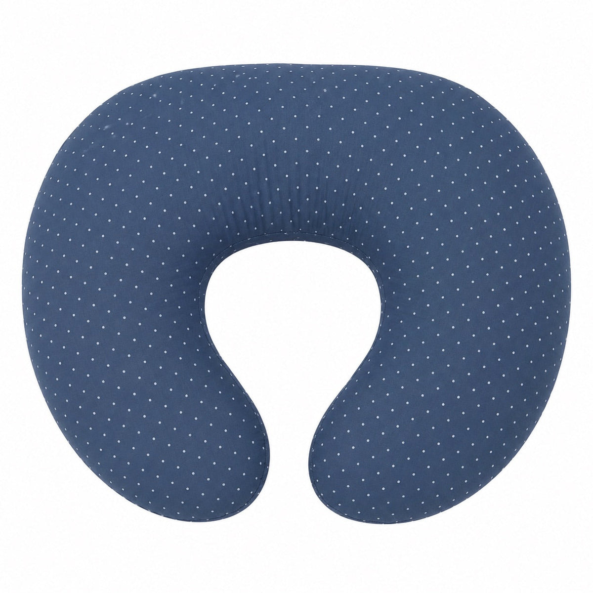 Denim Dot Ruffle Nursing Pillow Cover by Little Mae & Co