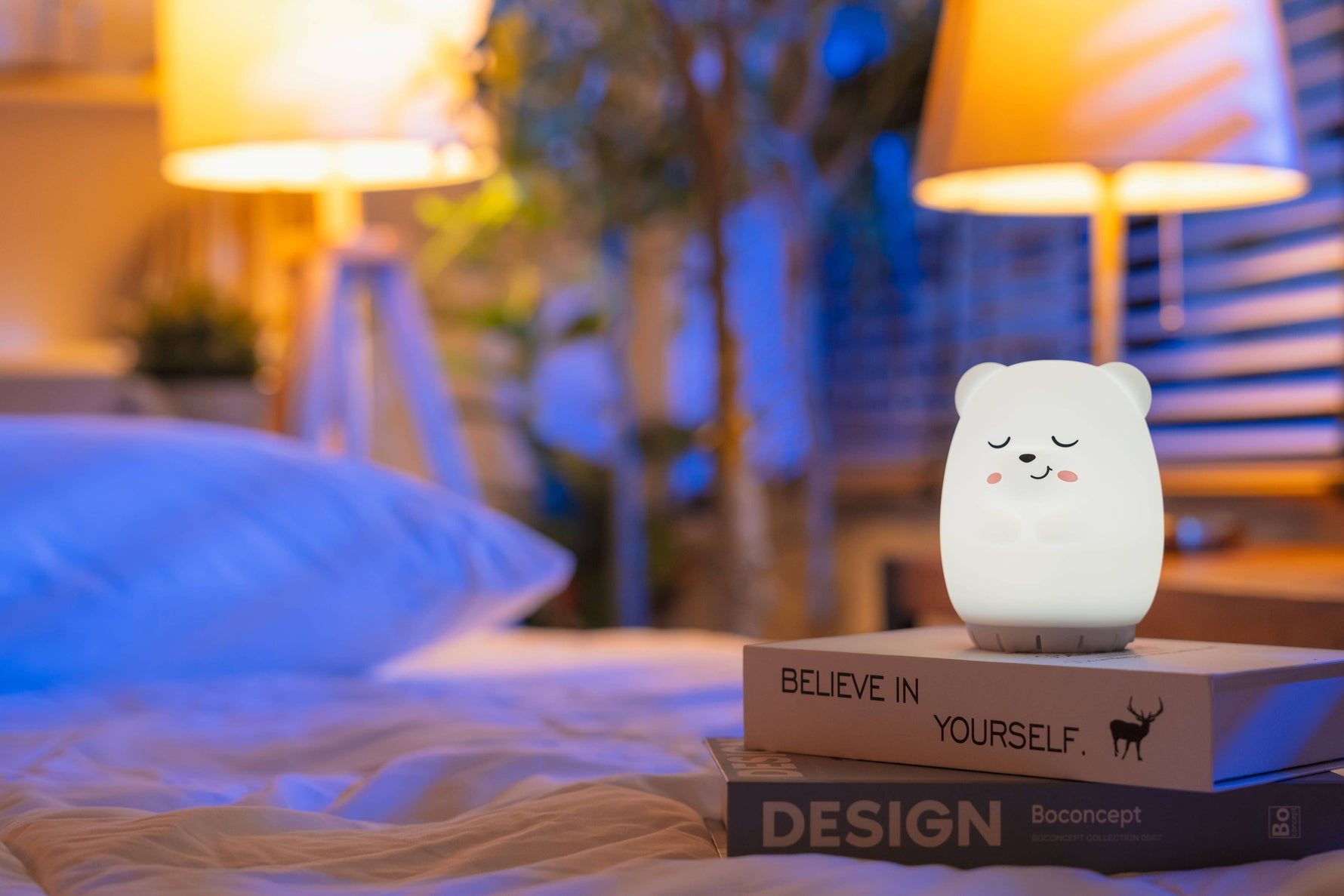 Sleeping Pal portable night light with soothing sound machine for babies.