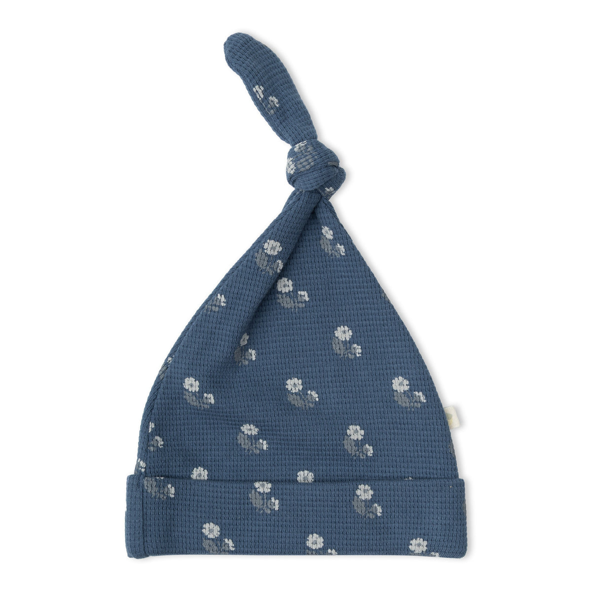 Organic Knotted Baby Gown - Indigo Blossom by Makemake Organics