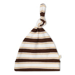 Organic Kimono Infant Sleep Gown - Cocoa Stripe by Makemake Organics