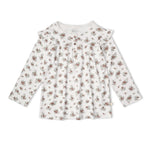 Organic Ruffle Sleeve Top Set of 2 - Winter Berry + Olive by Makemake Organics
