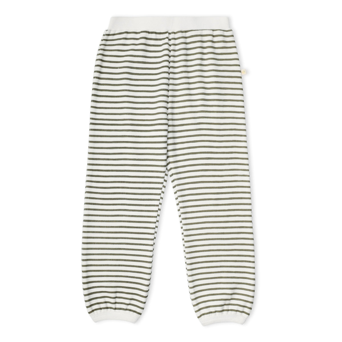 Organic Tee & Pant Slouch Set - Olive Stripes by Makemake Organics