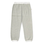 Organic Tee & Pant Slouch Set - Olive Stripes by Makemake Organics