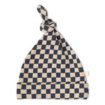 Organic Knotted Baby Gown - Midnight Check by Makemake Organics