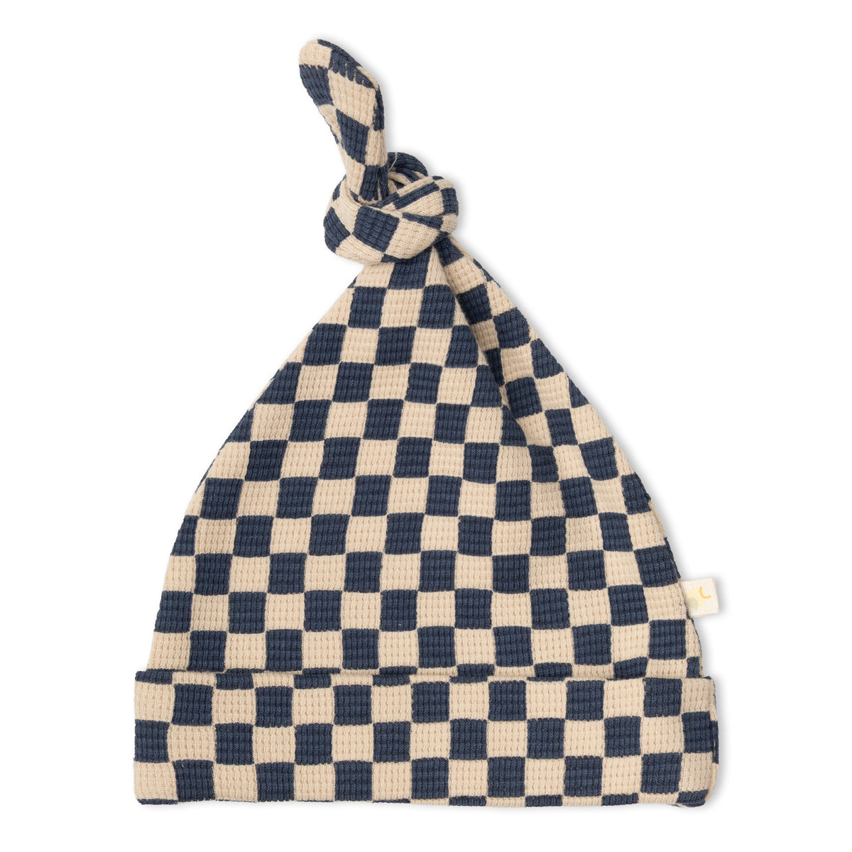 Organic Knotted Baby Gown - Midnight Check by Makemake Organics