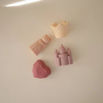 Mushie Princess Mold Free Bath Play Set with Crown Castle Heart Gem and Bear Princess - Toys & Games > Toys > Bath Toys Bath Play set