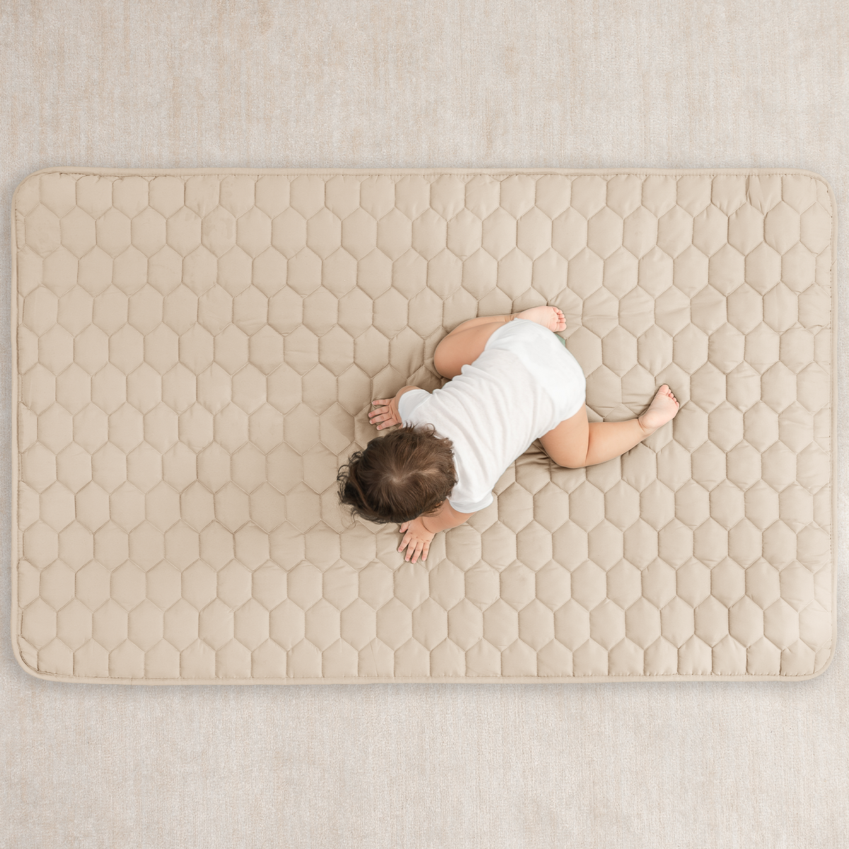Play Mat with Non-Slip Bottom in Sand by Comfy Cubs