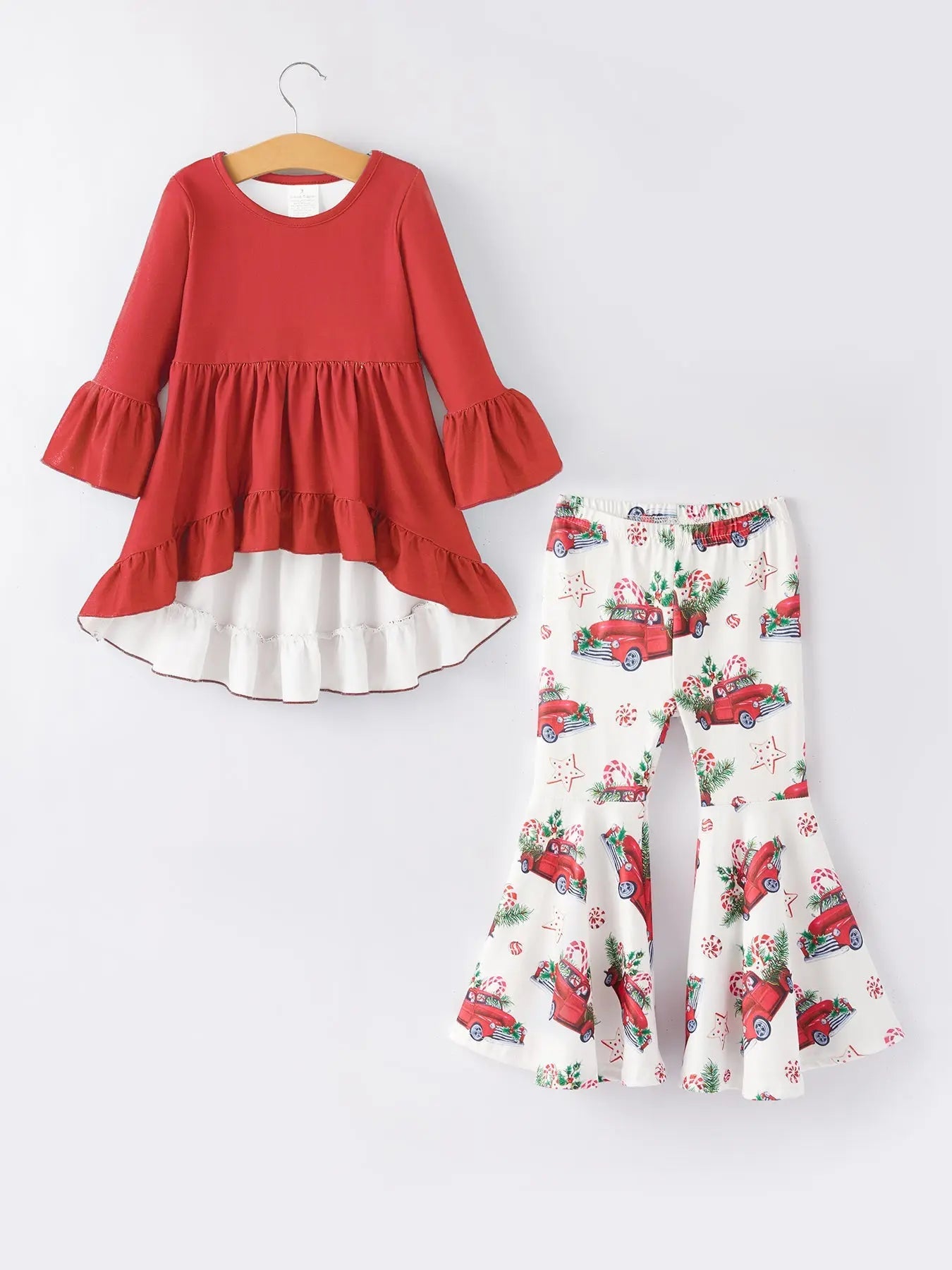 Rylee Faith Designs Christmas Festive Red Dress And Headband Set For Girls - Apparel & Accessories > Clothing > Outfit Sets Outfit
