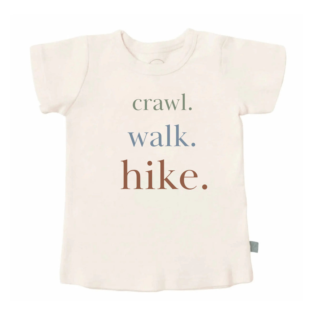 Crawl Walk Hike Organic Graphic Tee For Toddlers By Finn And Emma Adventure Ready Finn + Emma 