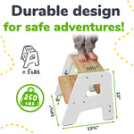 Solid Hardwood 2-Step Toddler Step Stool by Ocodile.com