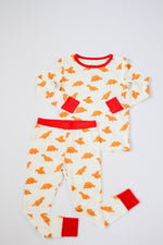 My First Roar Dinosaur Chicken Nugget Bamboo Pajamas | Kids 18M–5T by Rayn’s Tiny Stitches