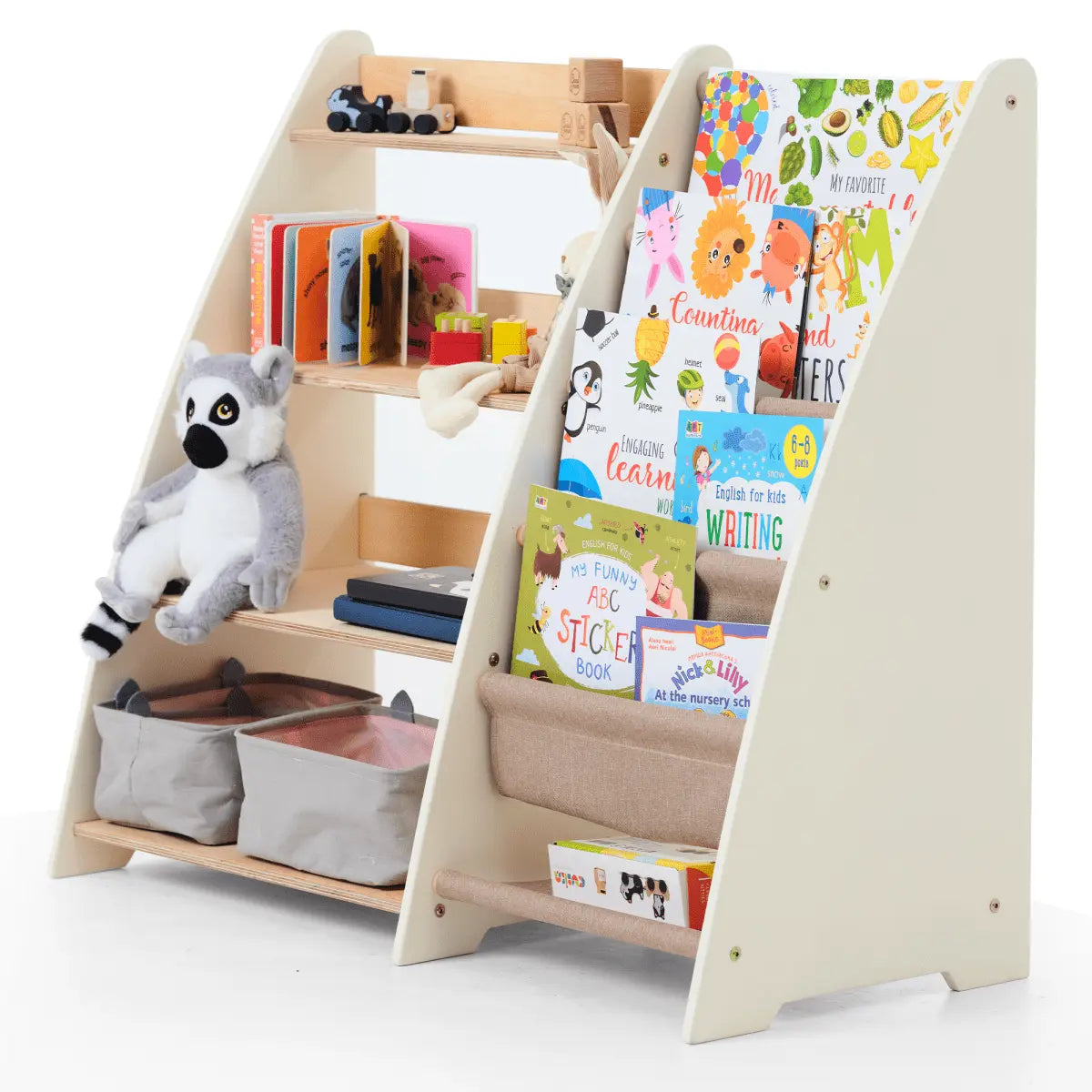 2in1 Montessori Shelf for Books and Toys Goodevas 