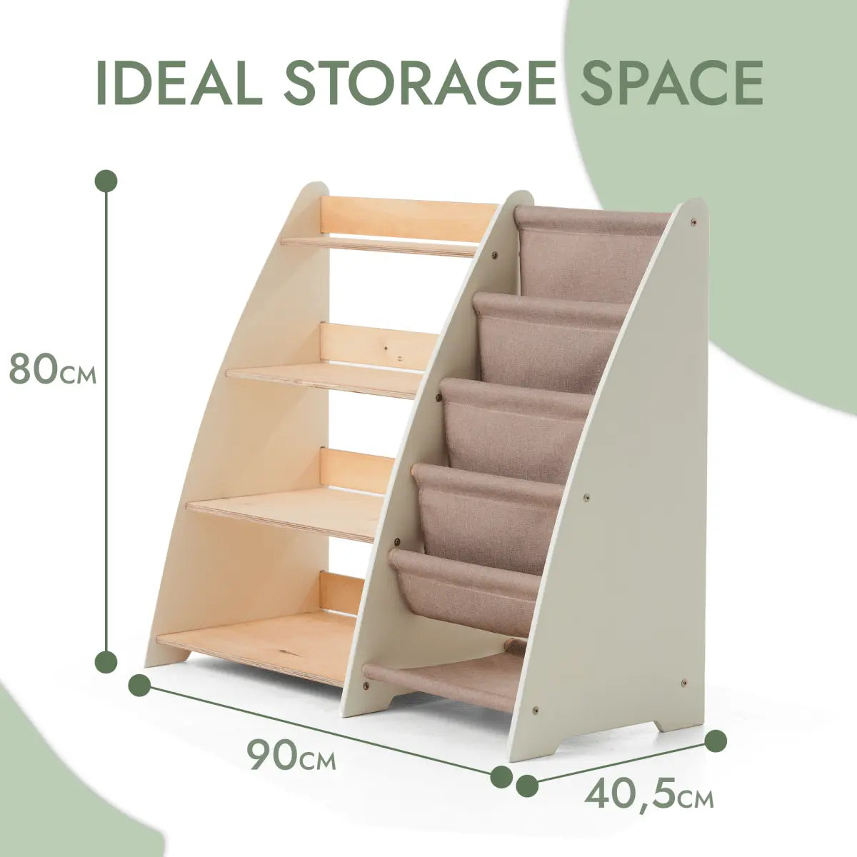 2in1 Montessori Shelf for Books and Toys Goodevas 