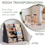 2in1 Montessori Shelf for Books and Toys Goodevas 