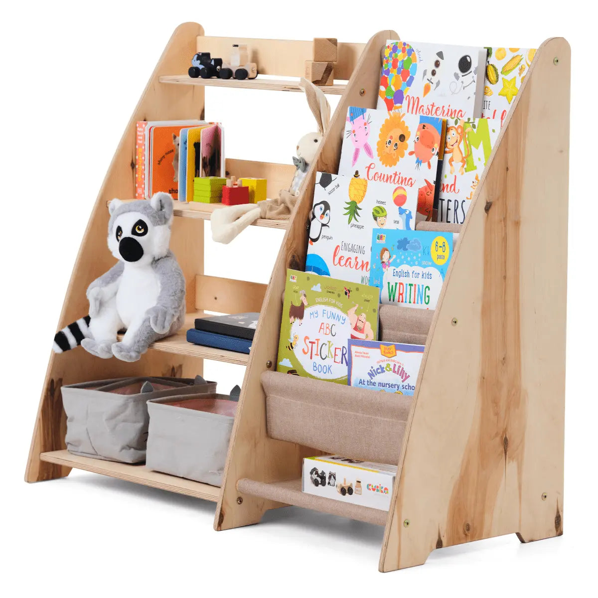 Goodevas 2in1 Montessori Shelf for Books and Toys - 