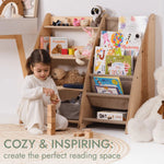 Goodevas 2in1 Montessori Shelf for Books and Toys - 