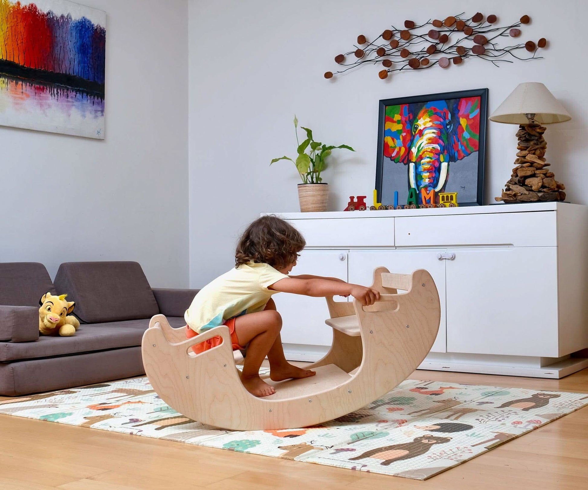 2 In 1 Montessori Wooden Seesaw Table Chair Set Kidodido Kidodido Everetts Place: Online Boutique