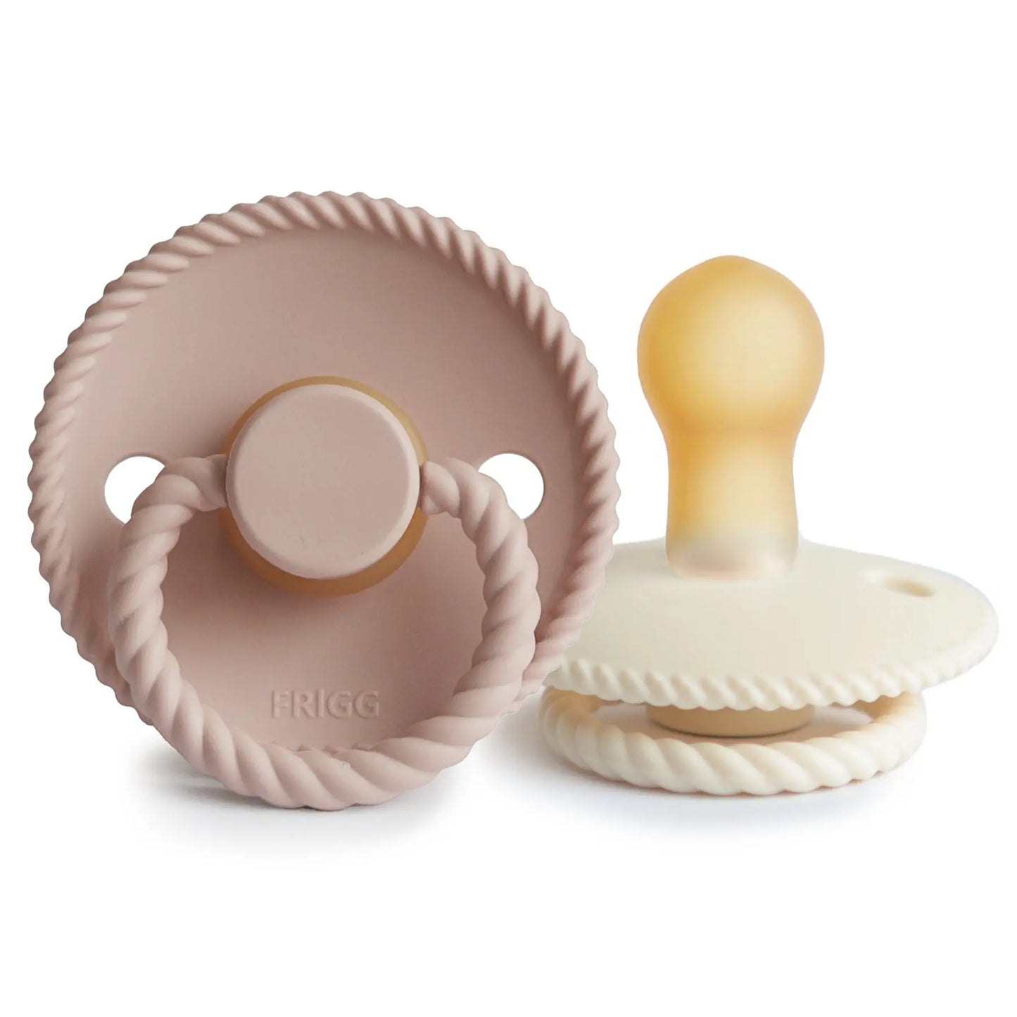 Frigg Rope Natural Rubber Pacifier 2 Pack Mushie
