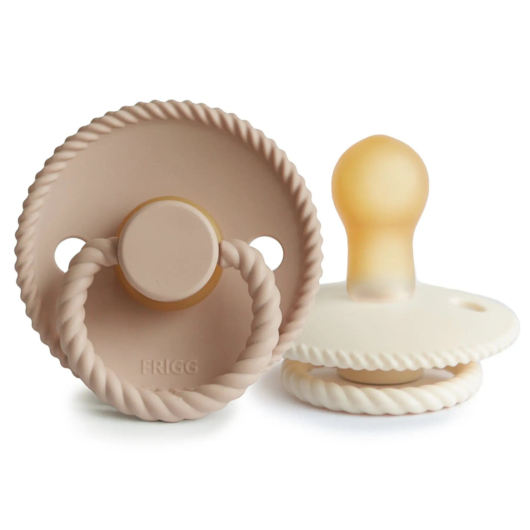 Frigg Rope Natural Rubber Pacifier 2 Pack Mushie
