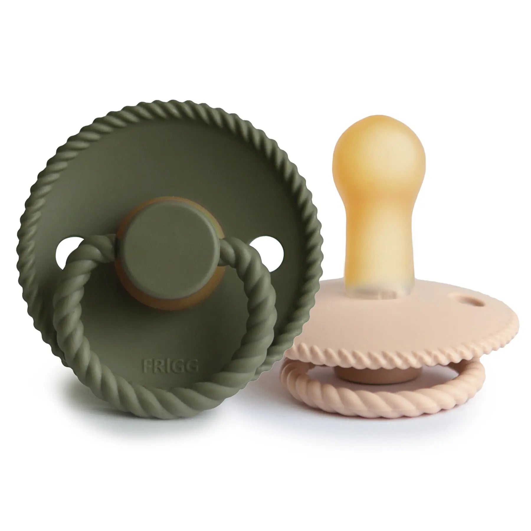 Frigg Rope Natural Rubber Pacifier 2 Pack Mushie