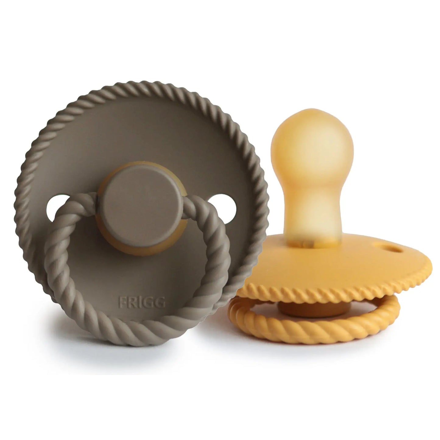 Frigg Rope Natural Rubber Pacifier 2 Pack Mushie
