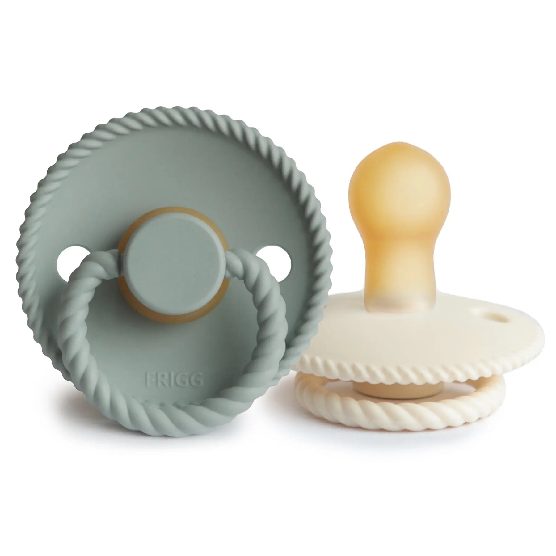Frigg Rope Natural Rubber Pacifier 2 Pack Mushie