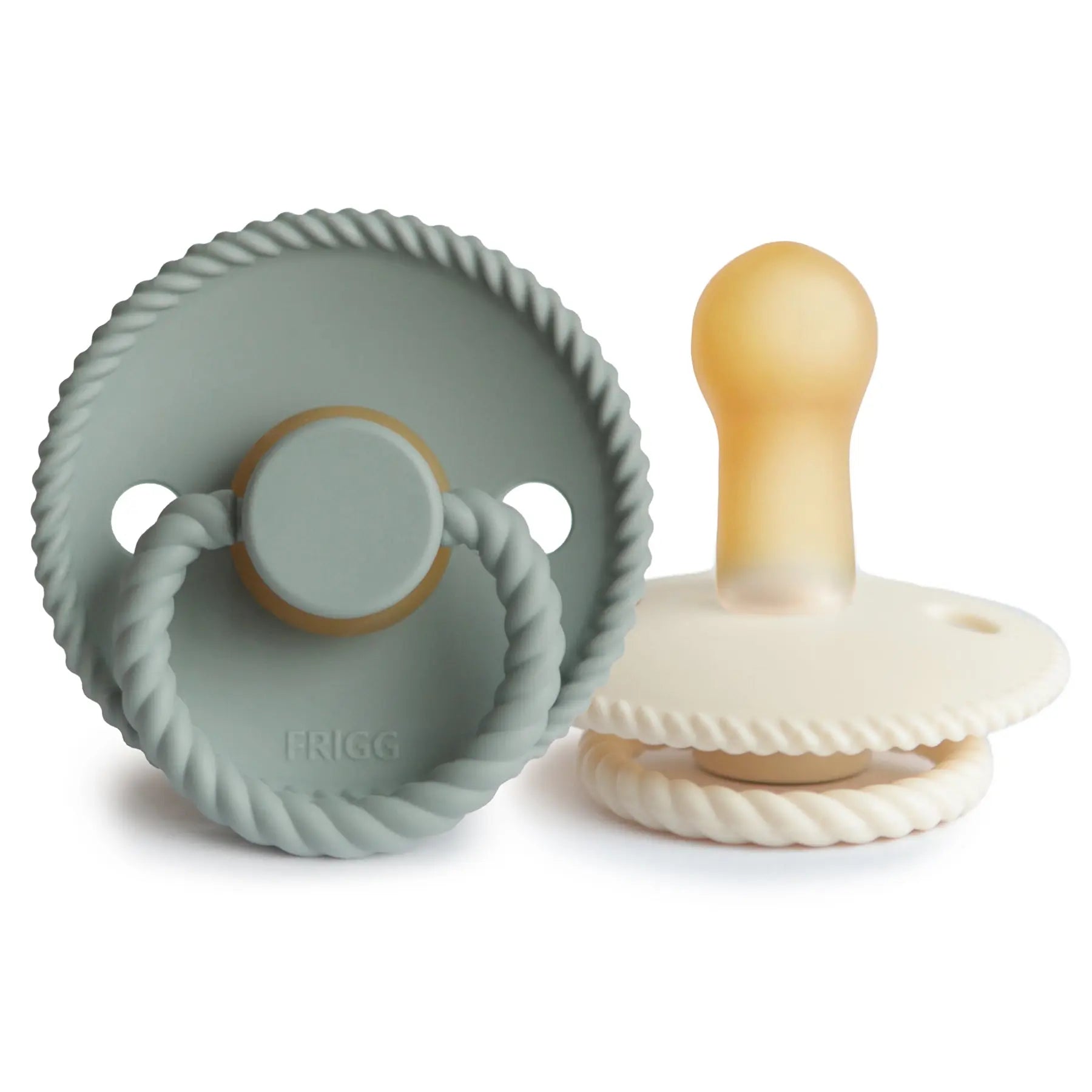 Frigg Rope Natural Rubber Pacifier 2 Pack Mushie
