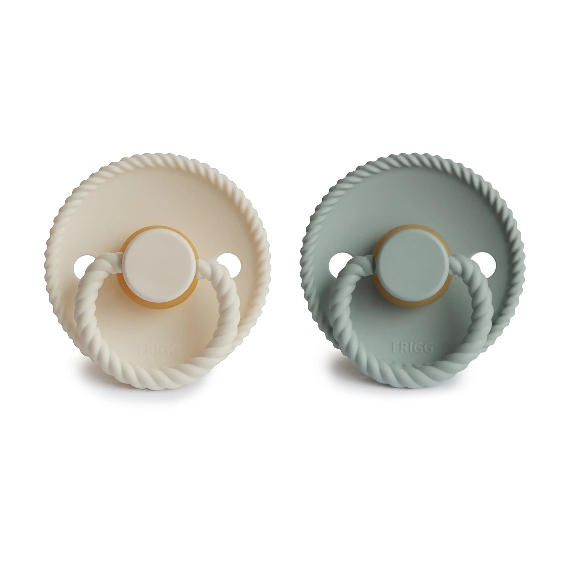 Frigg Rope Natural Rubber Pacifier 2 Pack Mushie