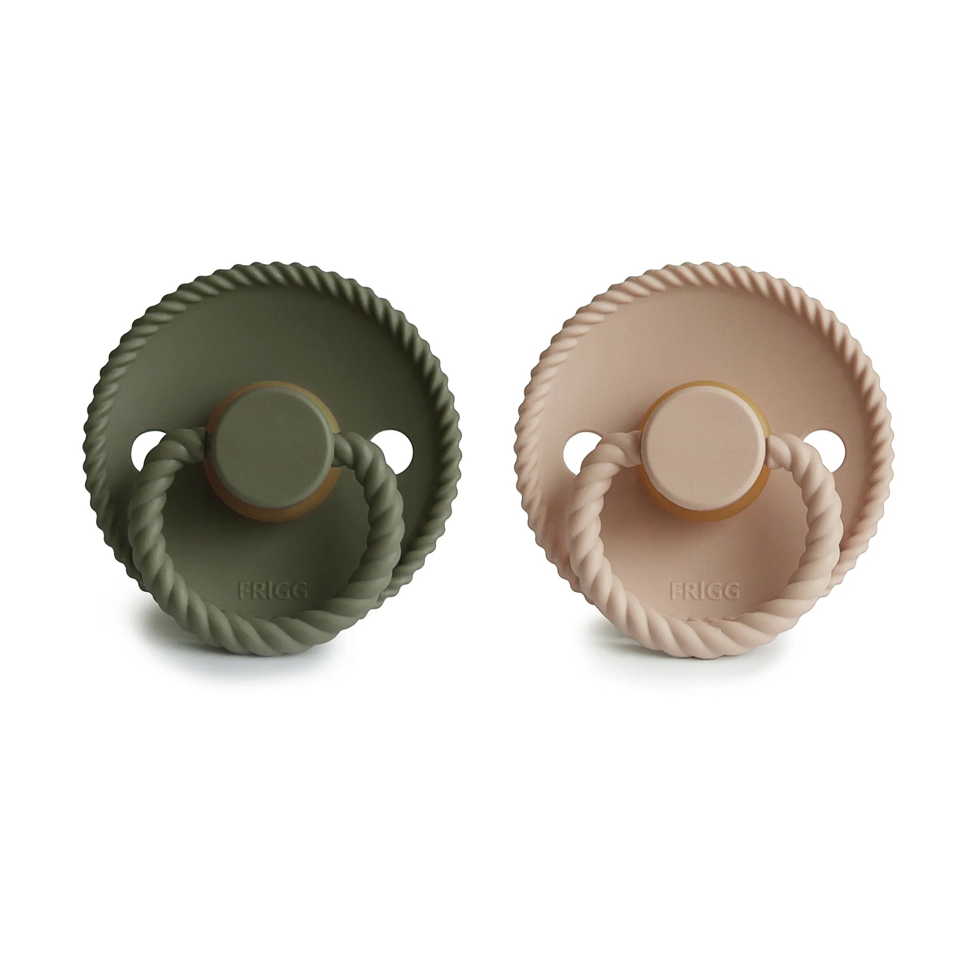 Frigg Rope Natural Rubber Pacifier 2 Pack Mushie