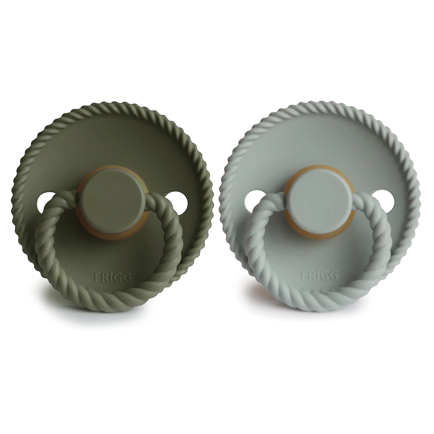 Frigg Rope Natural Rubber Pacifier 2 Pack Mushie