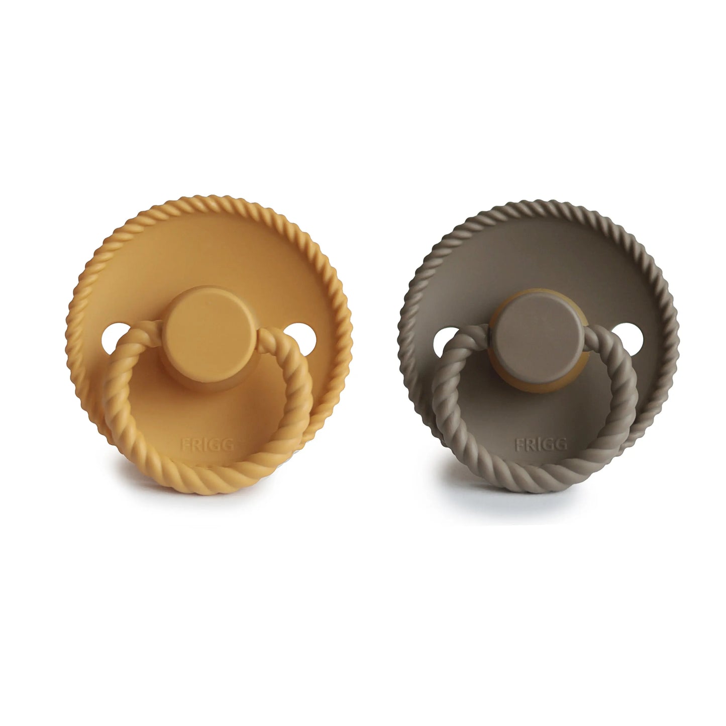 Frigg Rope Natural Rubber Pacifier 2 Pack Mushie