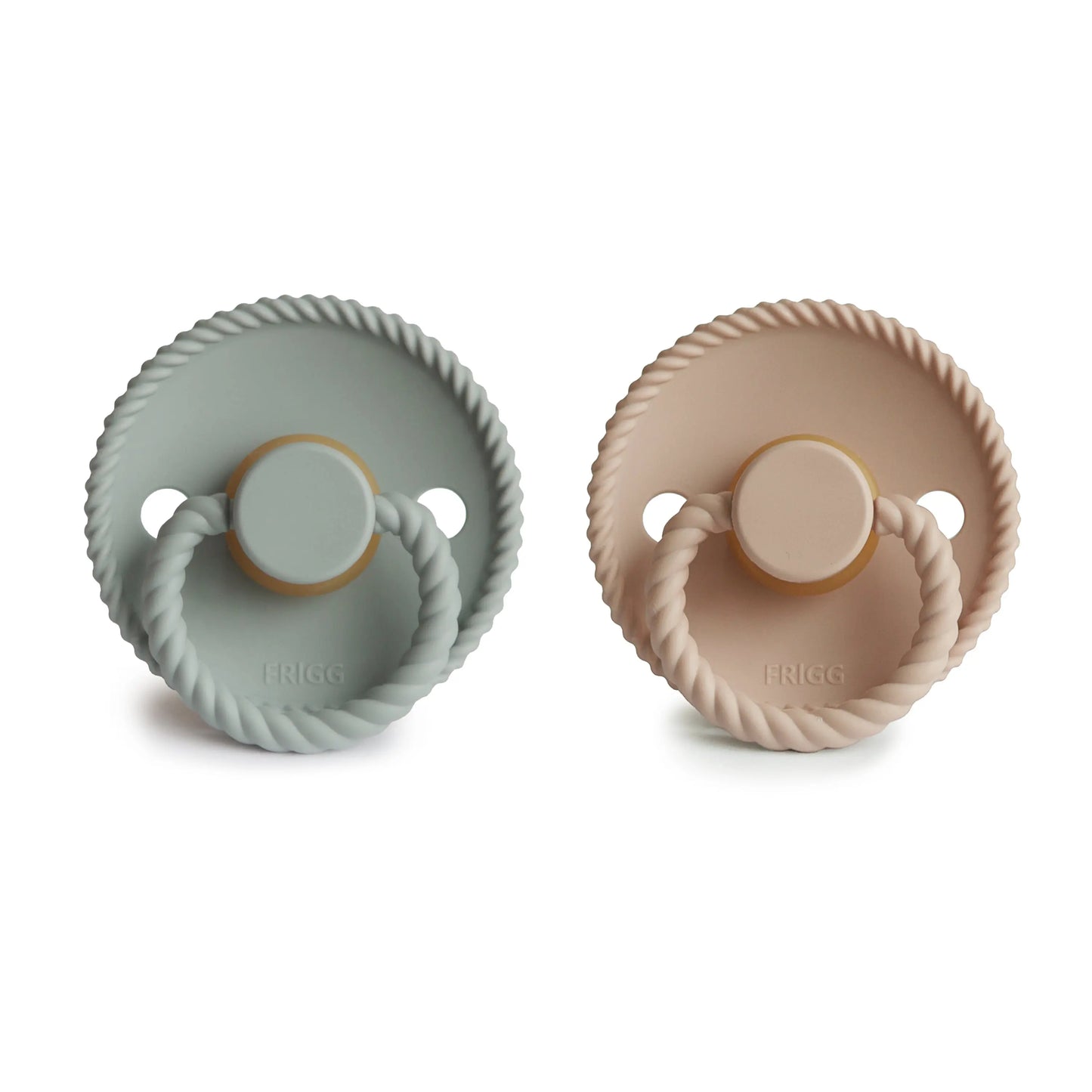 Frigg Rope Natural Rubber Pacifier 2 Pack Mushie