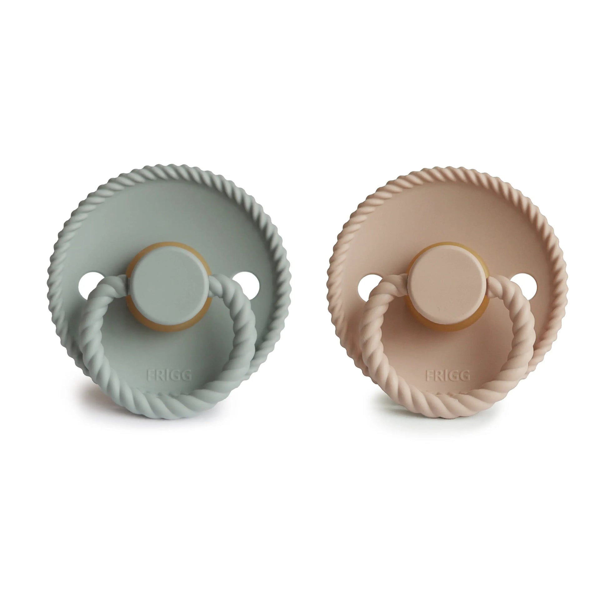 Frigg Rope Natural Rubber Pacifier 2 Pack Mushie