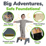 Ocodile natural wood single step stool for kids