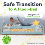 Twin Size Montessori-Inspired Floor Bed with Safety Guardrails for Kids by Ocodile.com