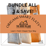 The Good Village Cloth Co. 3 - Pack Origami Smart Flats - 