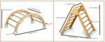 Montessori Climbing Set / Pikler Triangle, Climbing Arch & Ramp / 3 Pieces Set by Kidodido