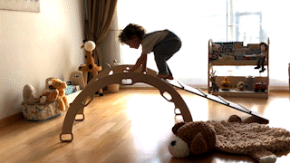 Montessori Climbing Set / Pikler Triangle, Climbing Arch & Ramp / 3 Pieces Set by Kidodido