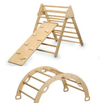 Montessori Climbing Set / Pikler Triangle, Climbing Arch & Ramp / 3 Pieces Set by Kidodido